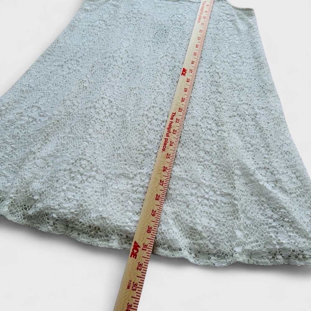 Free People Sleeveless Lace Mini Dress Back Cutout Ivory Wedding Party - Picture 8 of 13